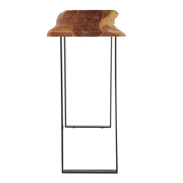 Salzburg Acacia Wood And Looped Iron Base Console Table