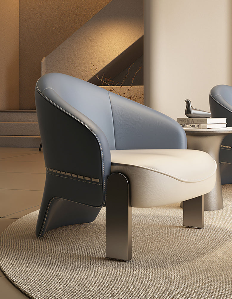 Pappas Livining Room Armchair, Real Leather