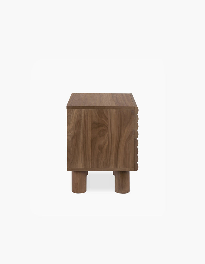 Clancy 2 Drawer Bedside Table, Wood