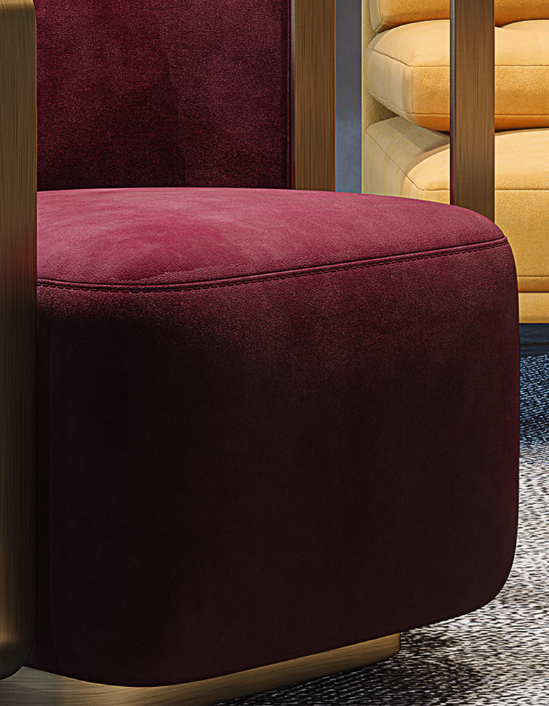 Thaddea Vintage Armchair, Red