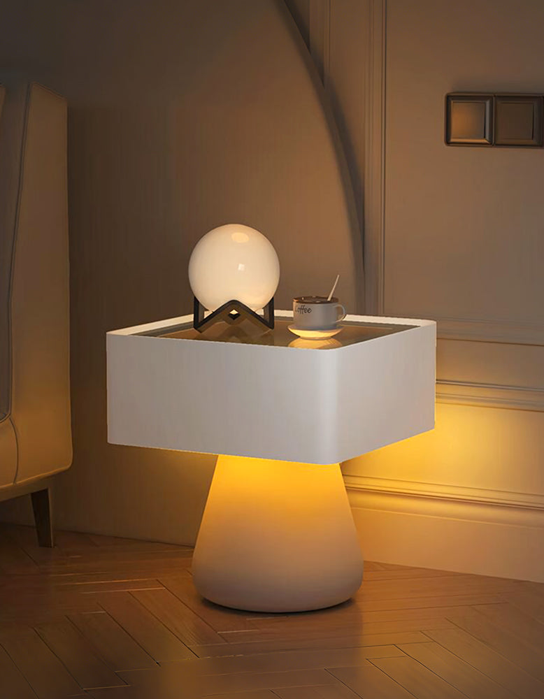 Bartosz Bedside Table With Storage & Light Strip