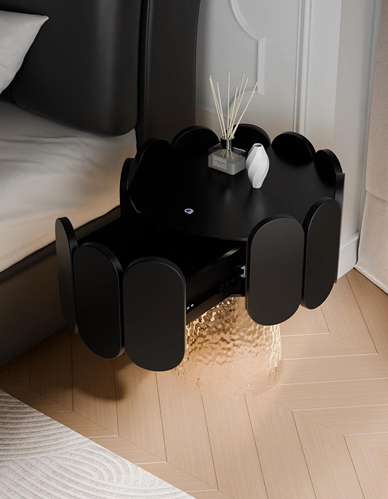 Thapa Bedside Table With Storage & Light Strip