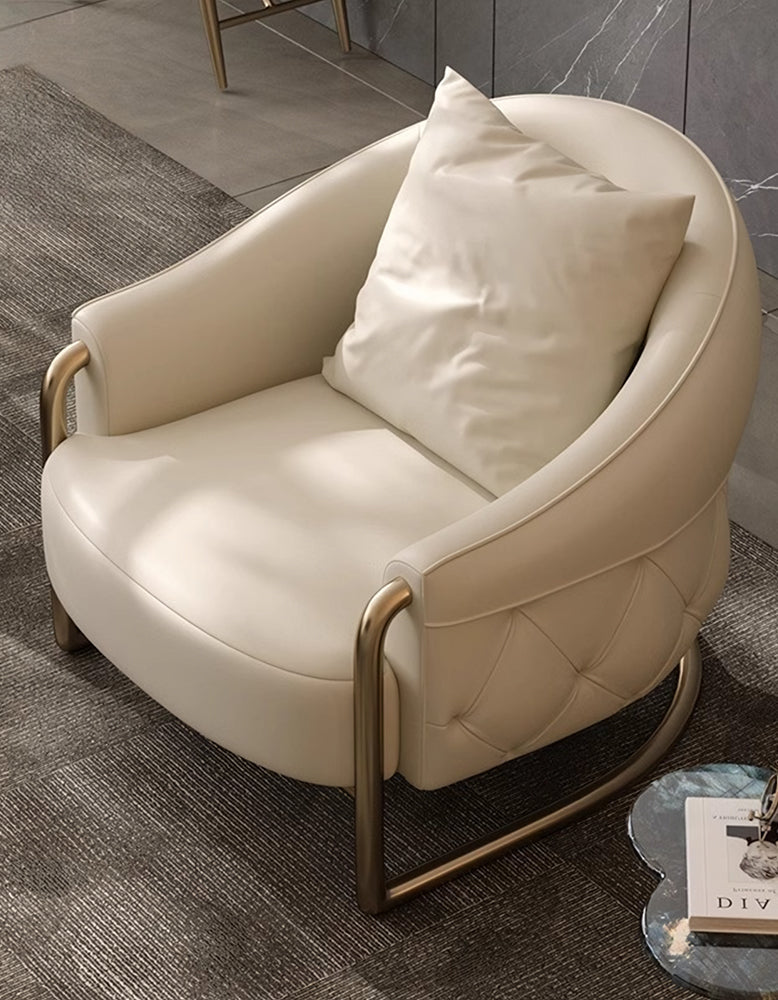 Quigley Lobby Lounge Chair, Real Leather