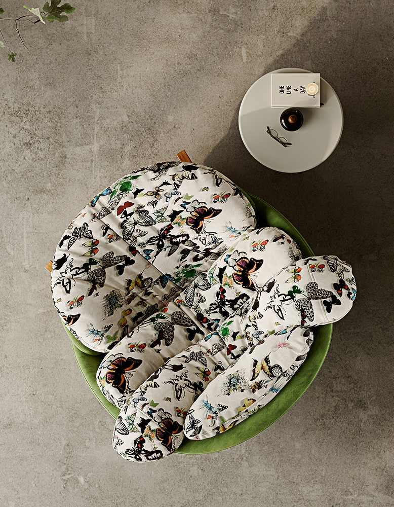 Eowyn Lounge Rocking Armchair, Butterfly Print