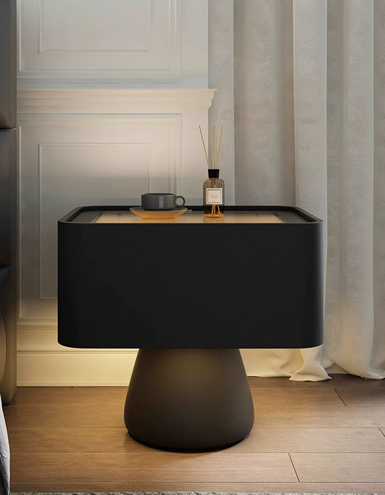 Bartosz Bedside Table With Storage & Light Strip