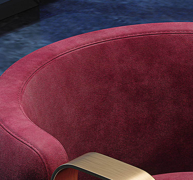 Thaddea Vintage Armchair, Red