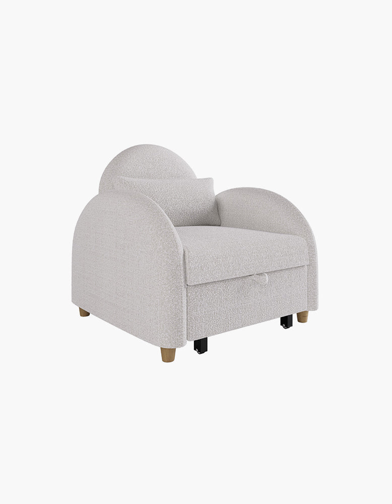 Goh Single Sofa Bed, Armchair Sofa Bed, Boucle