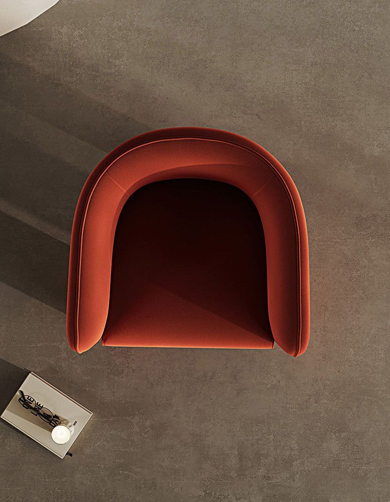Woodsen Lobby Lounge Chair, Red