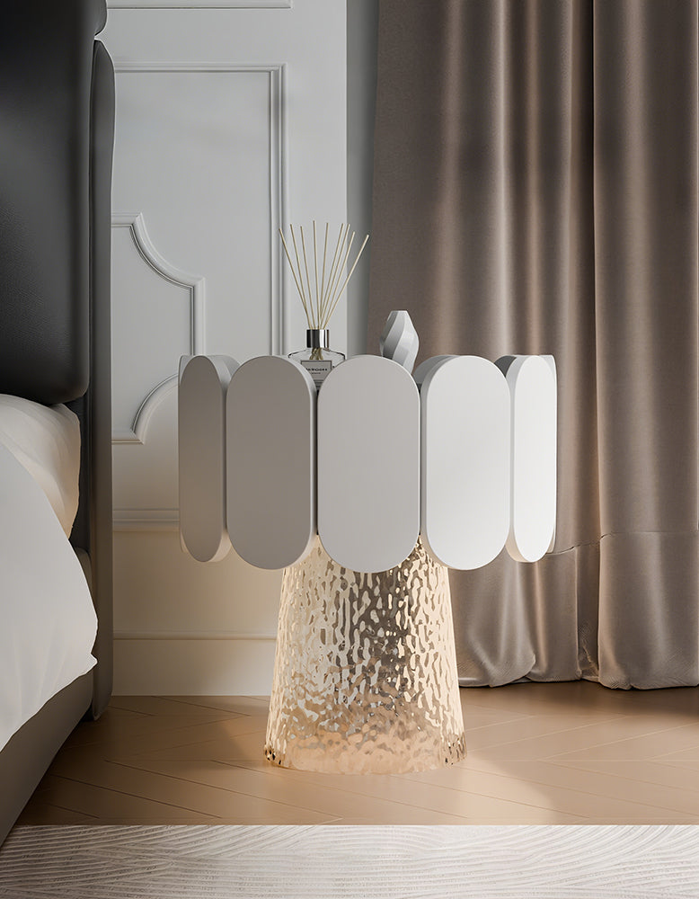 Thapa Bedside Table With Storage & Light Strip