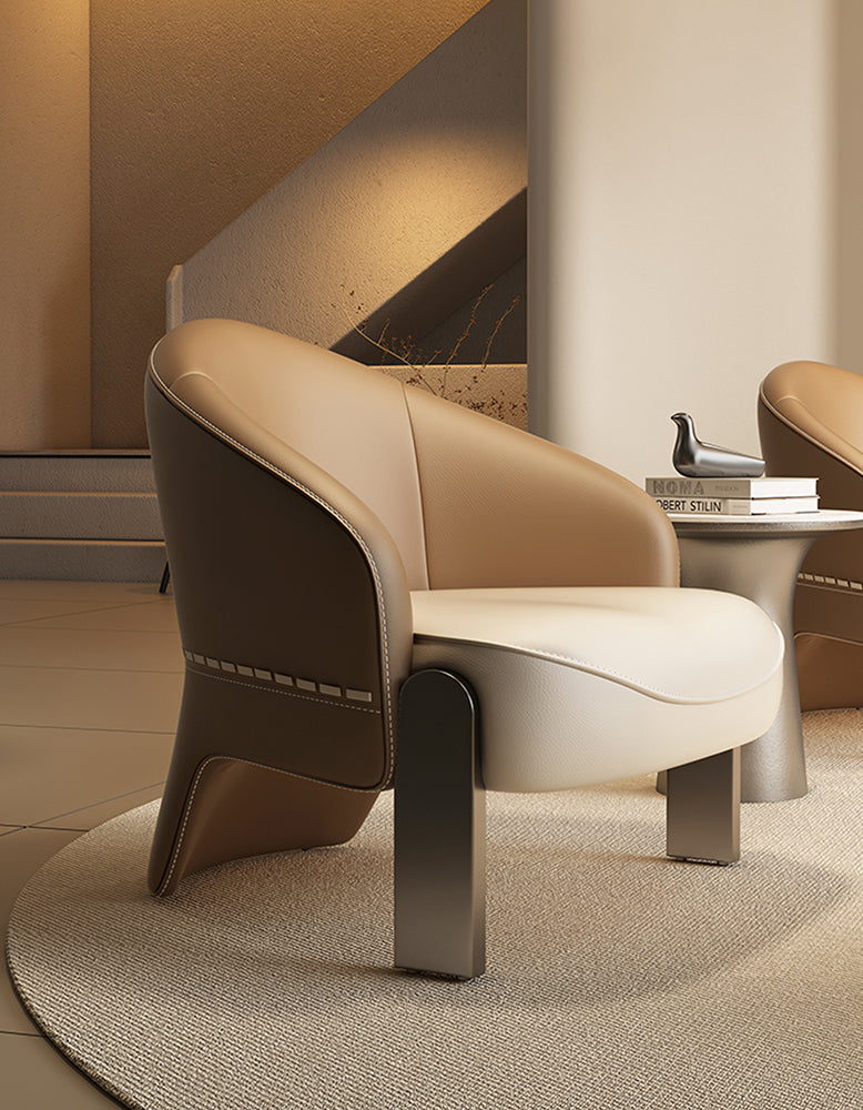 Pappas Livining Room Armchair, Real Leather