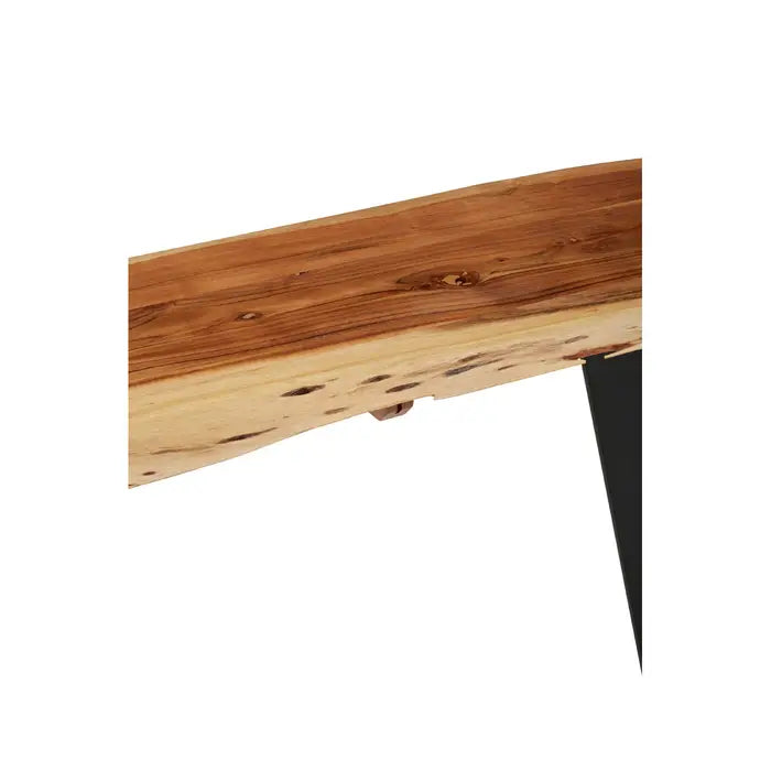 Salzburg Acacia Wood And Looped Iron Base Console Table
