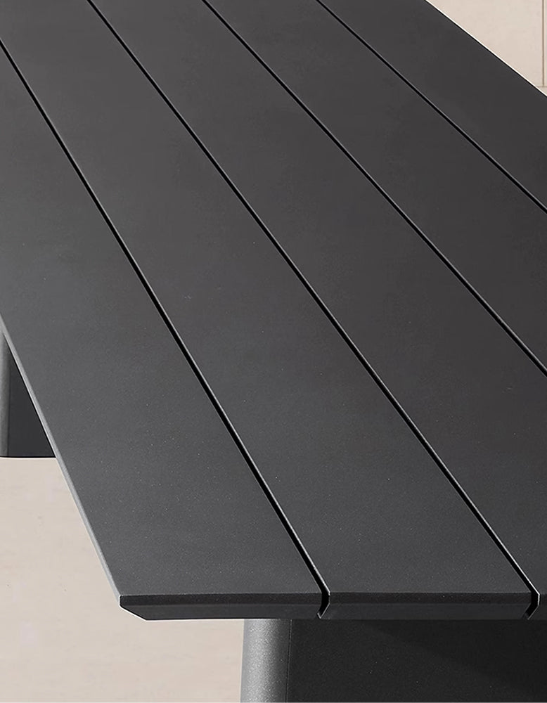 Cortez Outdoor Dining Table Set, Black