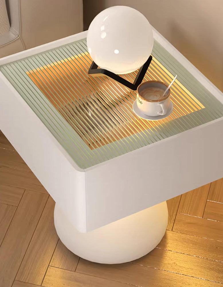 Bartosz Bedside Table With Storage & Light Strip