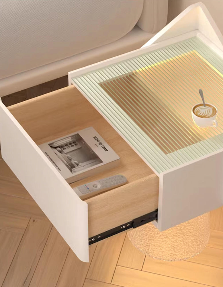 DiMarco Bedside Table With Storage & Light Strip