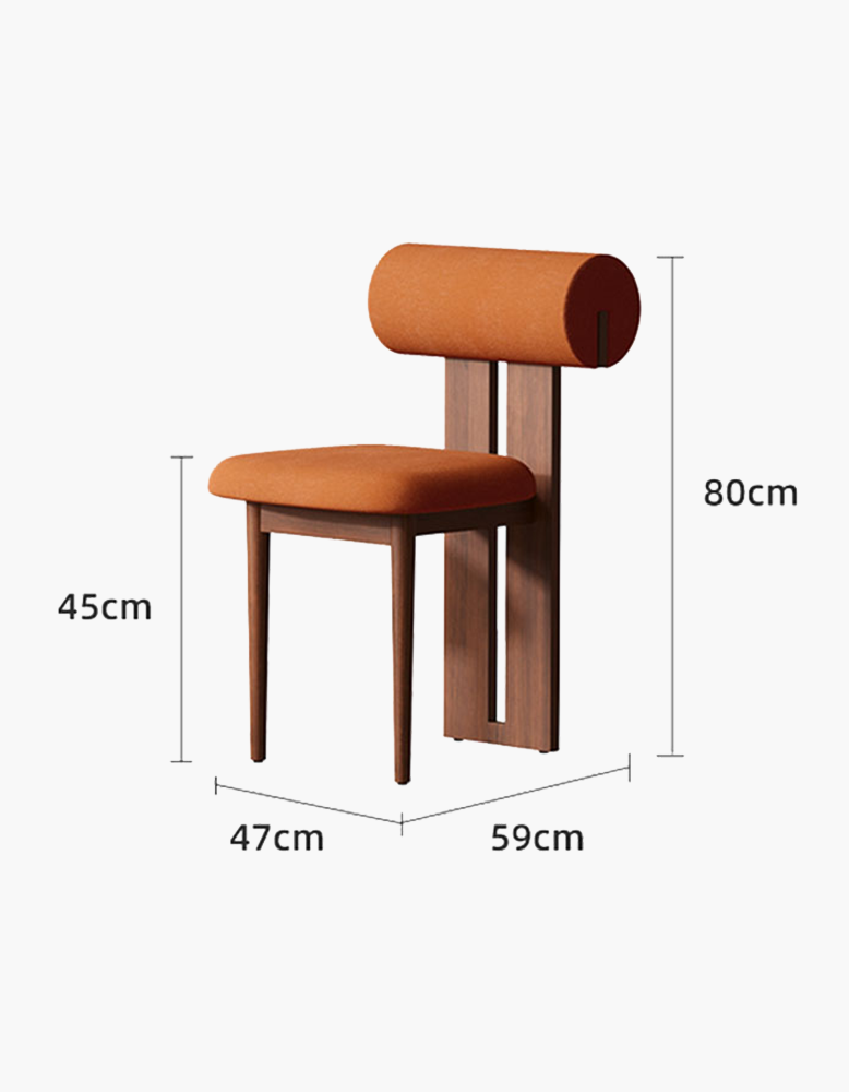 Airelle Dining Chair, Black, Brown