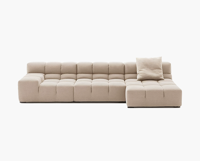 Gemma Three Seater Modular Sofa, Linen/Velvet-DC Concept-DC Concept
