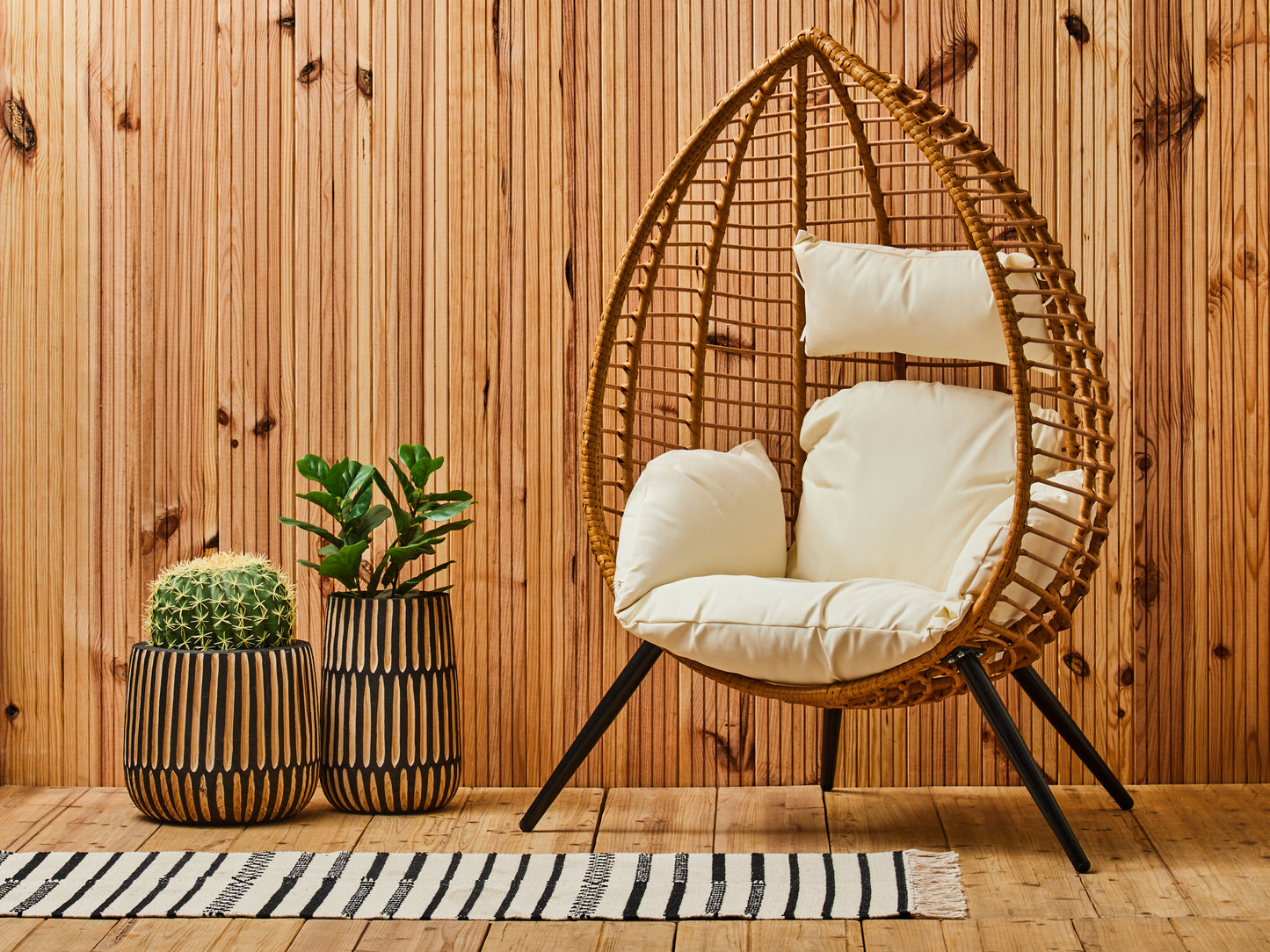 Gujarat Natural Rattan Effect Garden Chair