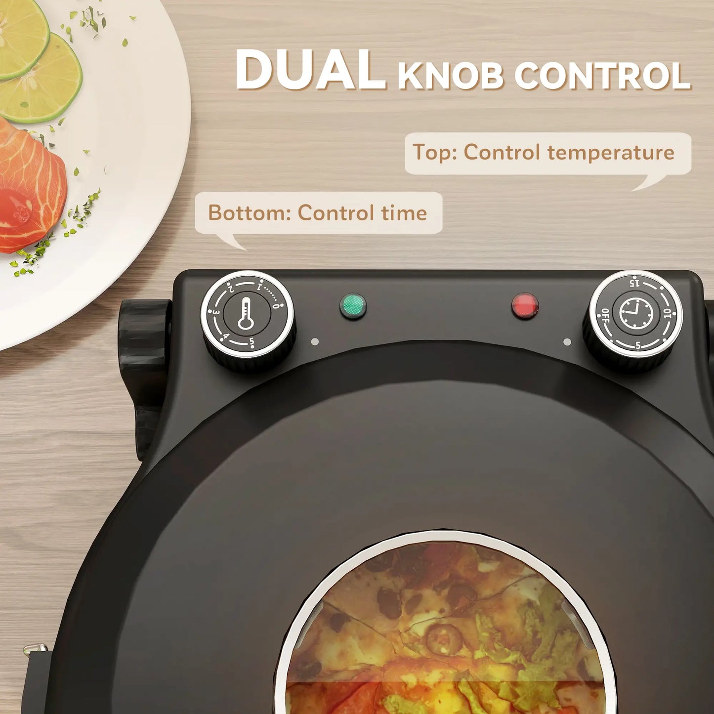 HOMCOM 1200W Electric Pizza Oven