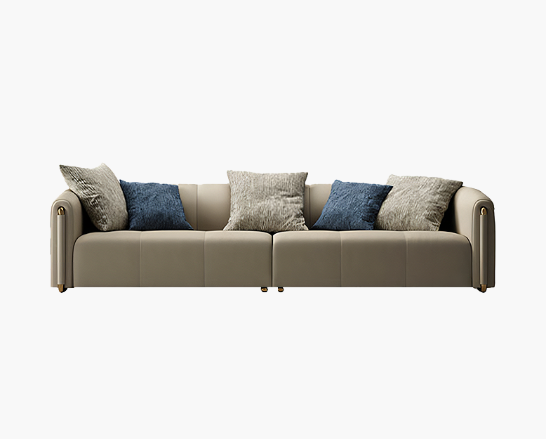 Home Contemporary Three Seater Sofa Set, Real Leather-DC Concept-DC Concept