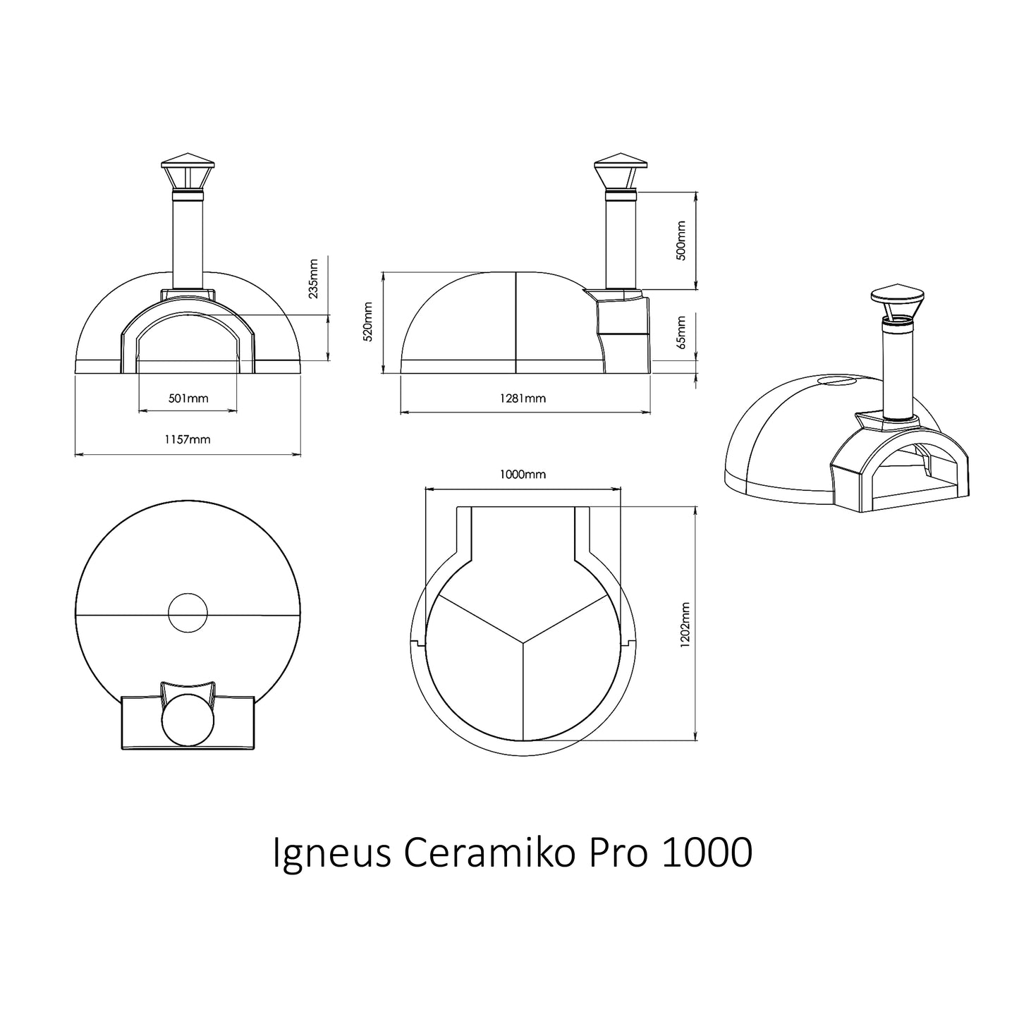 Igneus Ceramiko Pro 1000 Wood Fired Pizza Oven