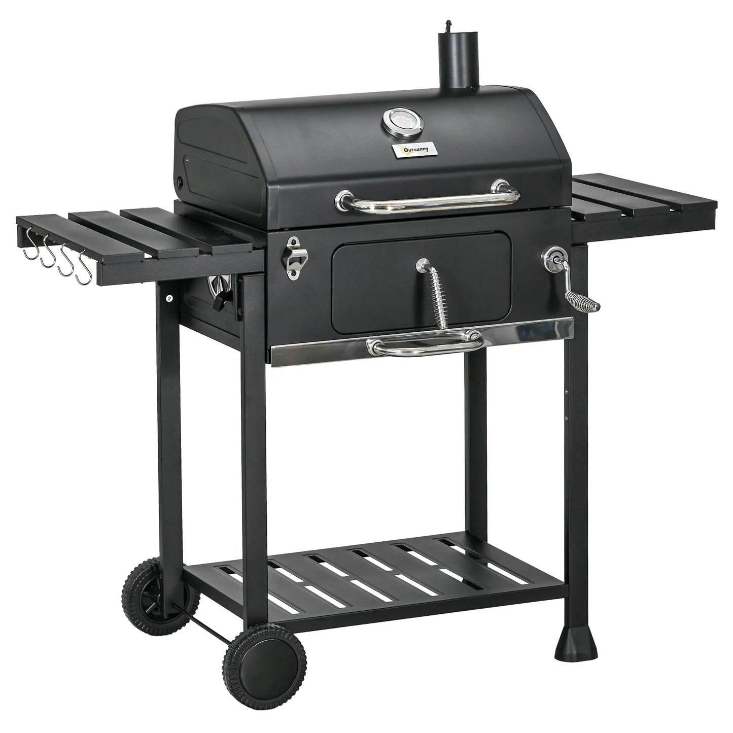 Outsunny Adjustable Charcoal Pan BBQ