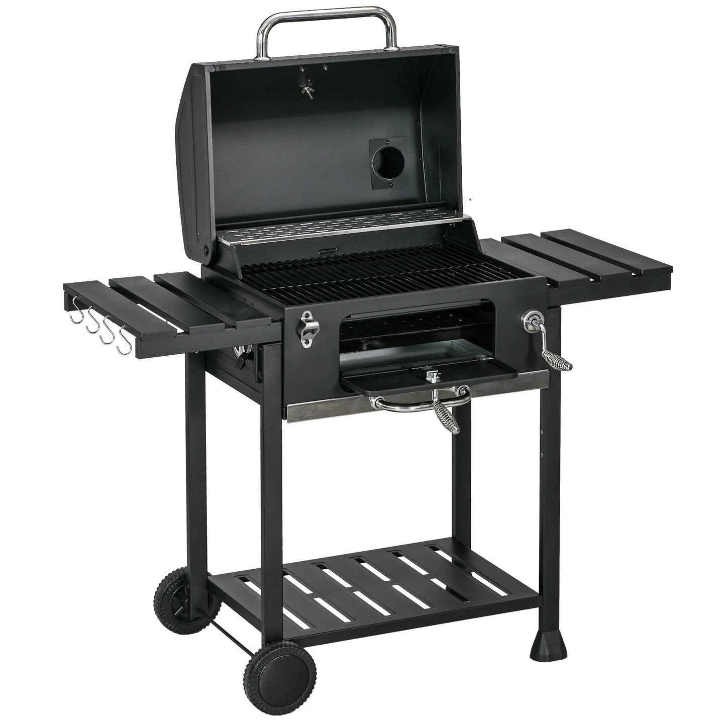 Outsunny Adjustable Charcoal Pan BBQ