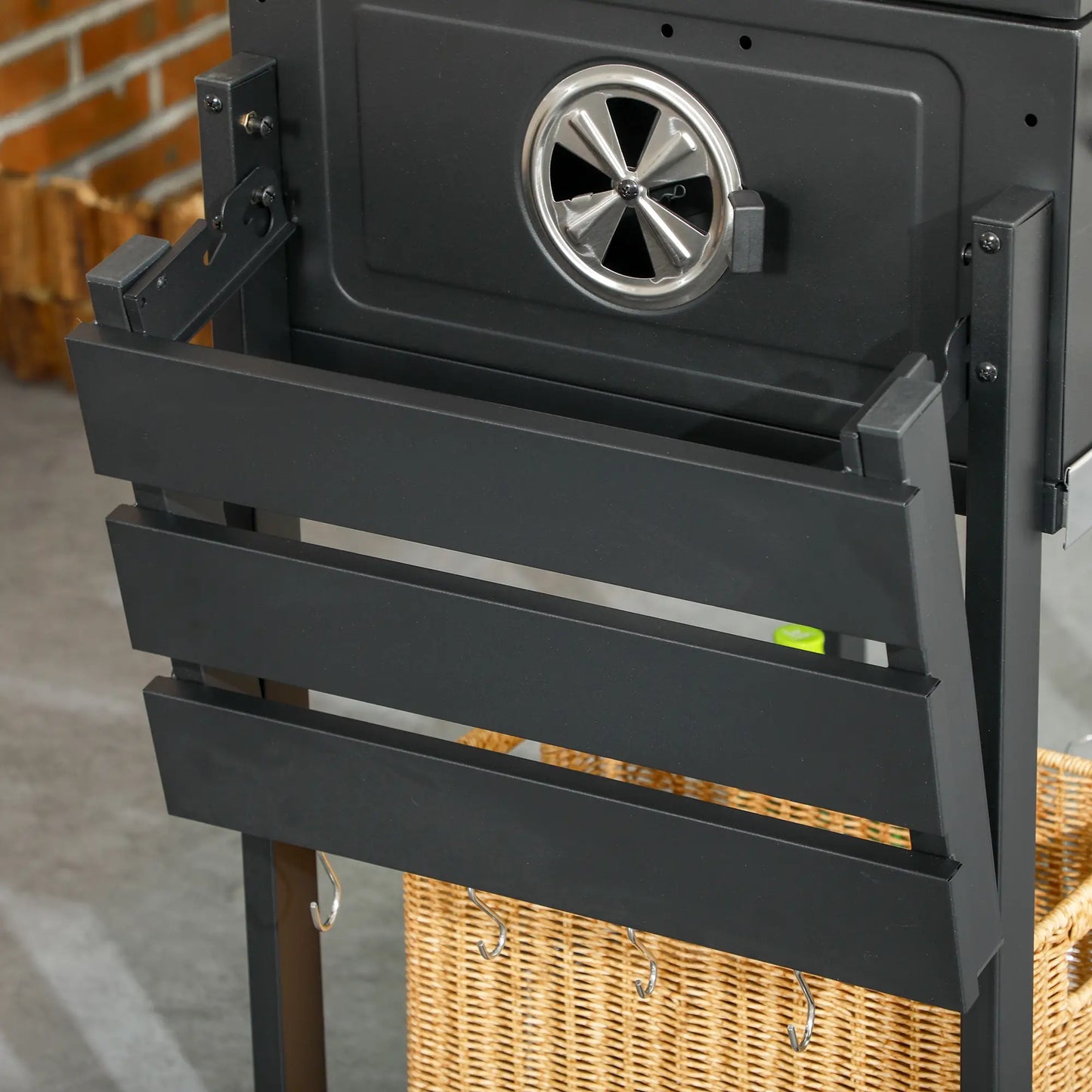 Outsunny Adjustable Charcoal Pan BBQ