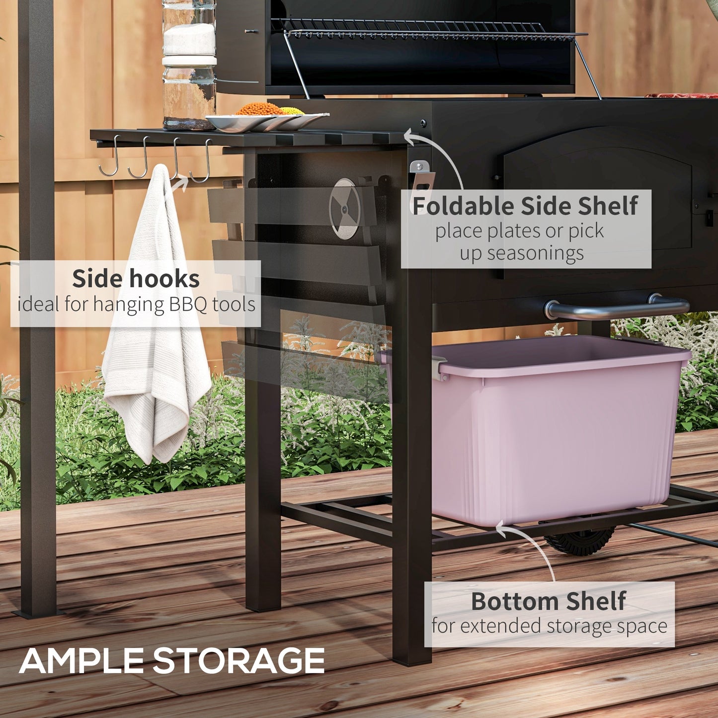 Outsunny Charcoal BBQ Grill and Smoker