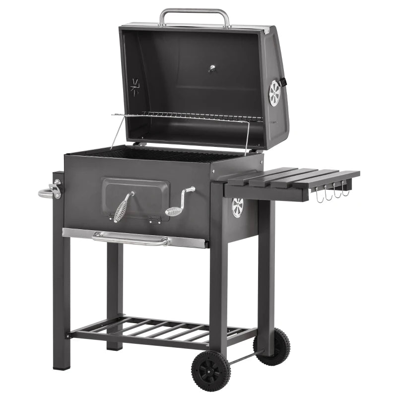Outsunny Grey Charcoal Grill BBQ