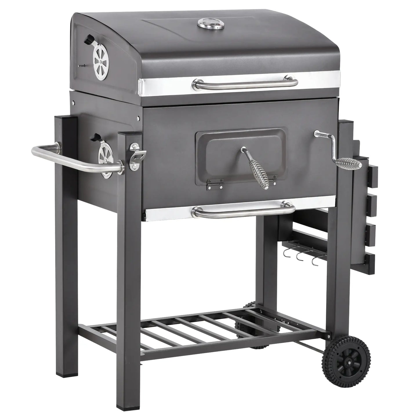 Outsunny Grey Charcoal Grill BBQ