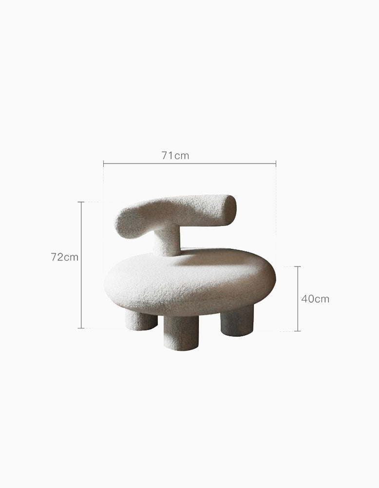 T Shapte Sheep Armchair, Cashmere wool| DC Concept