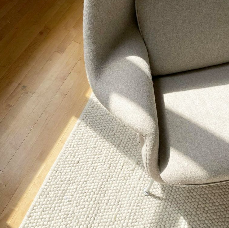 Womb Style Chair & Ottoman In Premium Velvet or Cashmere, Dark Blue| DC Concept