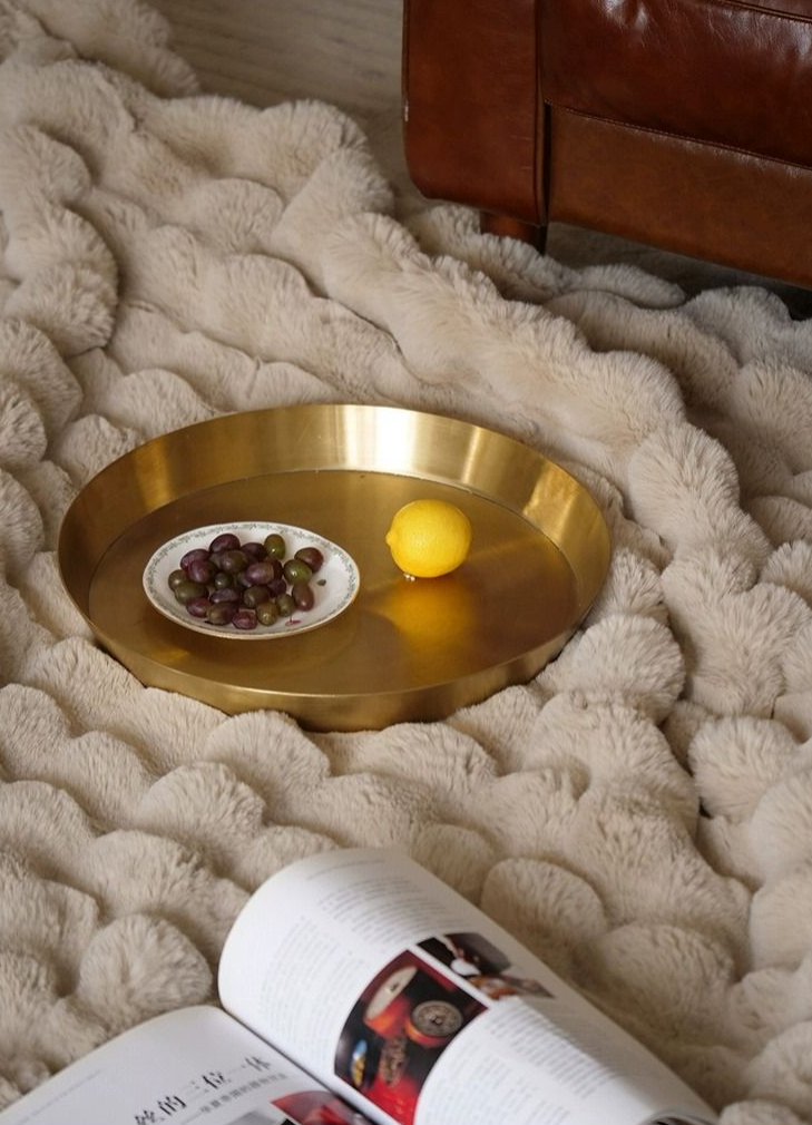 Cosmo Round Side Table With Gold Tray| DC Concept