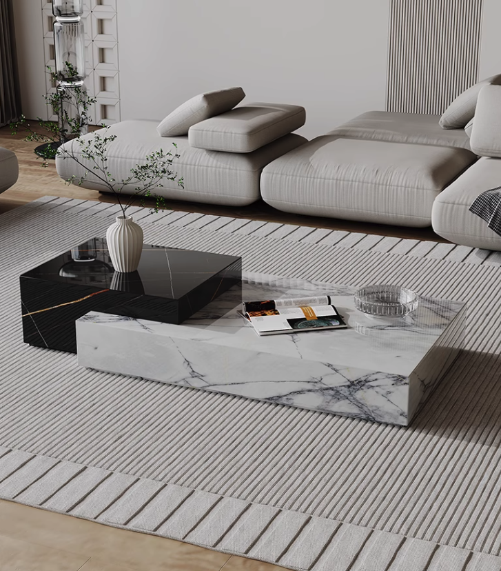 Giuli Marble Coffee Table Set, Stone| DC Concept