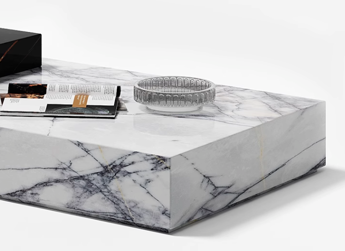 Giuli Marble Coffee Table Set, Stone| DC Concept