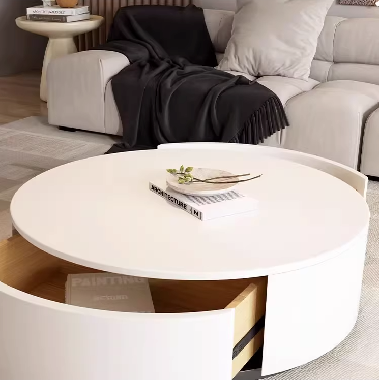 Aria Marble Coffee Table Set, WIth a Mini Stool| DC Concept