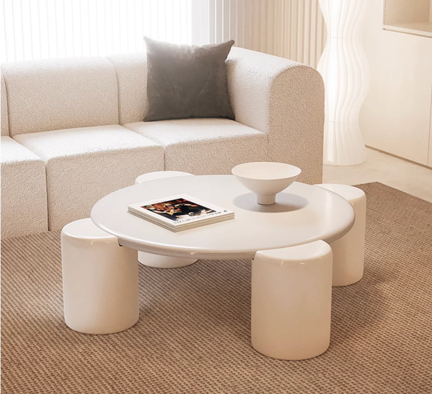 Nova Flower Nesting Coffee Table, White| DC Concept