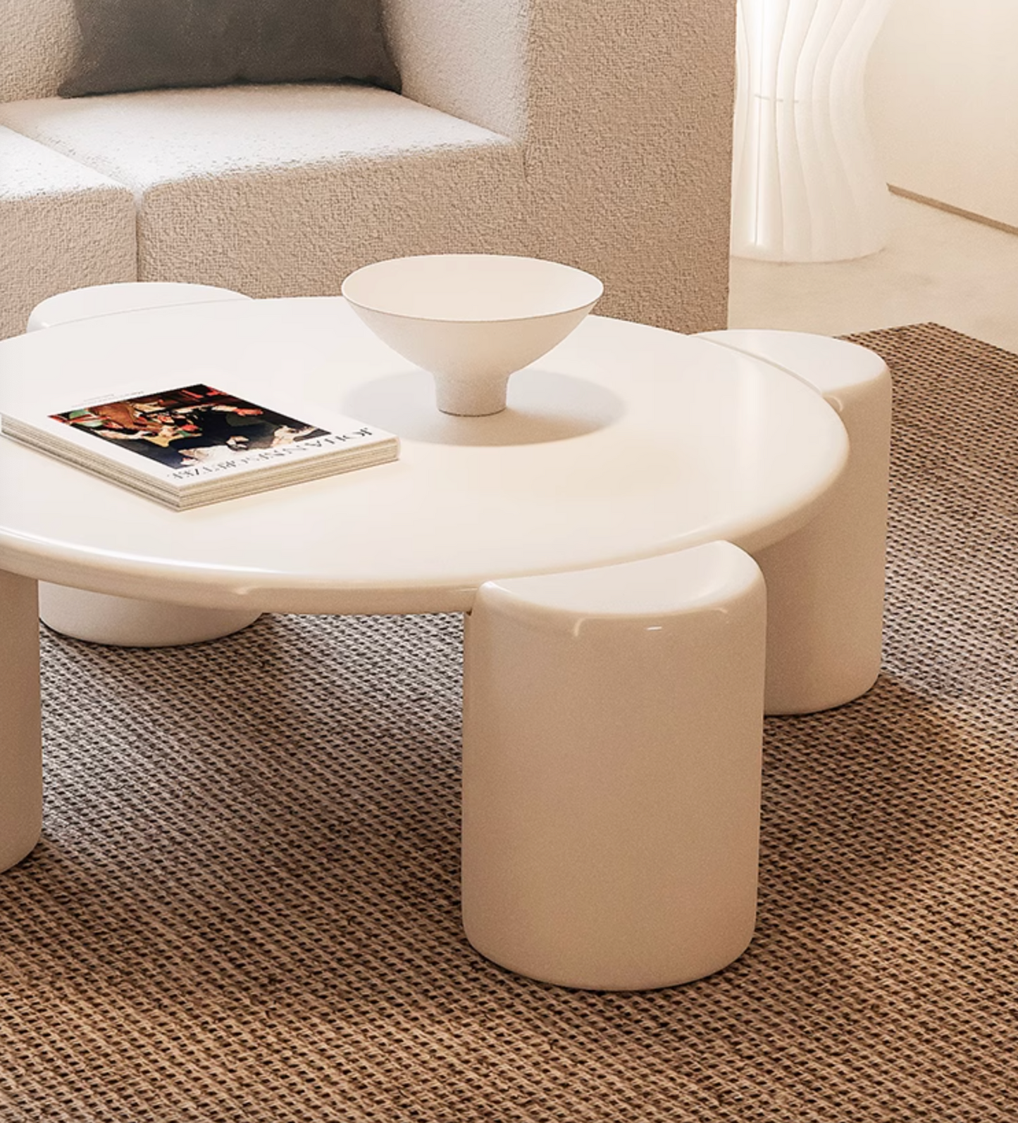Nova Flower Nesting Coffee Table, White| DC Concept