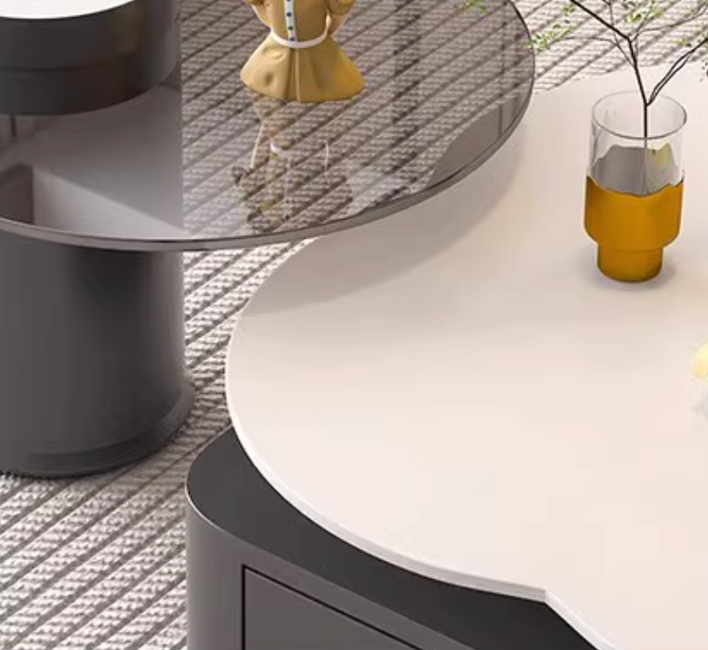 Aroma Flower Nesting Coffee Table, White Top| DC Concept
