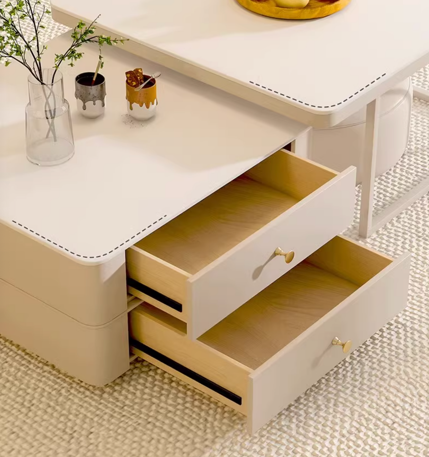 Eclipse Nesting Coffee Table SEt, White| DC Concept