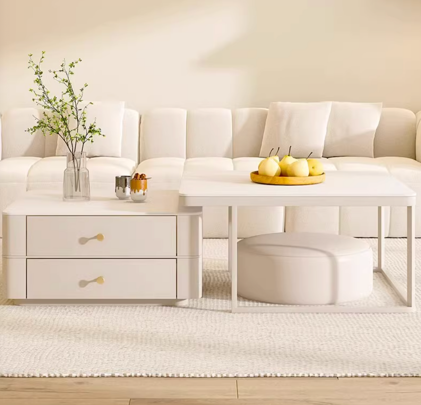 Eclipse Nesting Coffee Table SEt, White| DC Concept