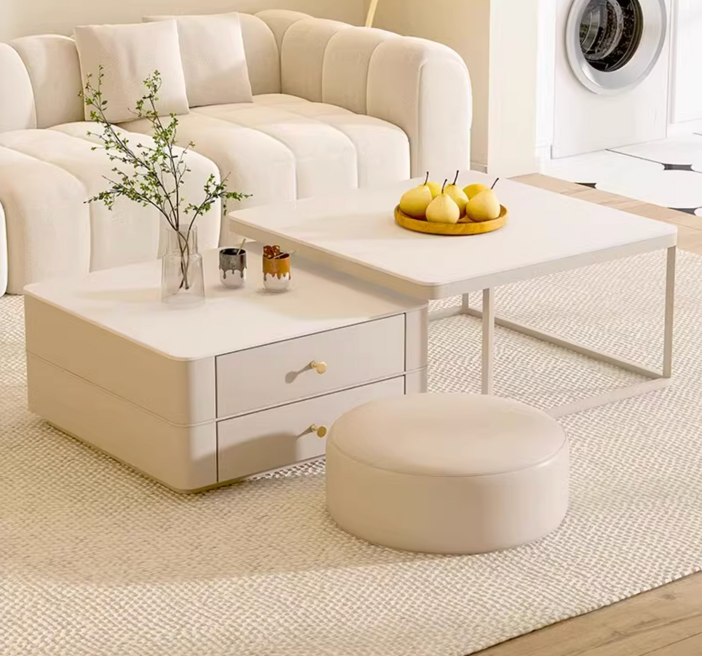 Eclipse Nesting Coffee Table SEt, White| DC Concept