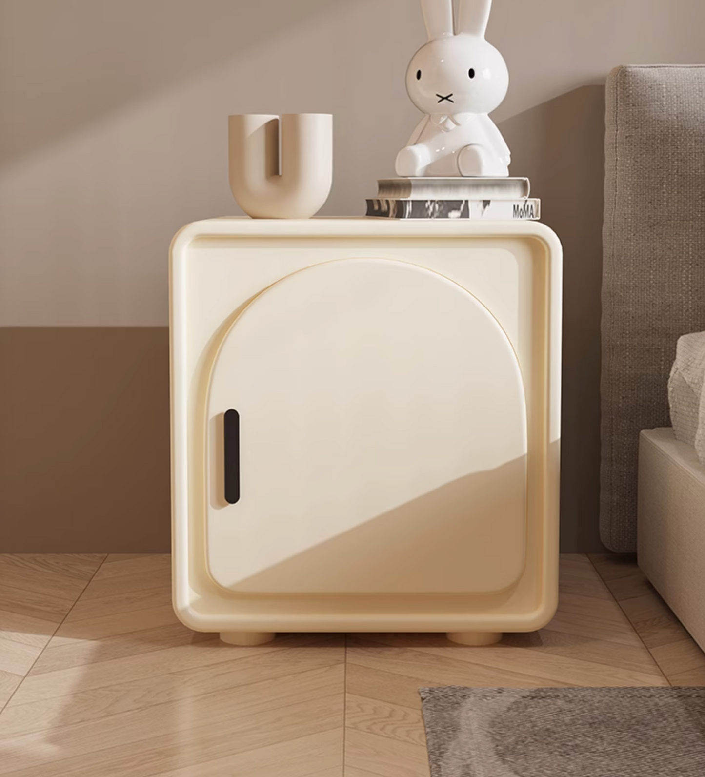Sunset Serenade Bedside Table, White| DC Concept