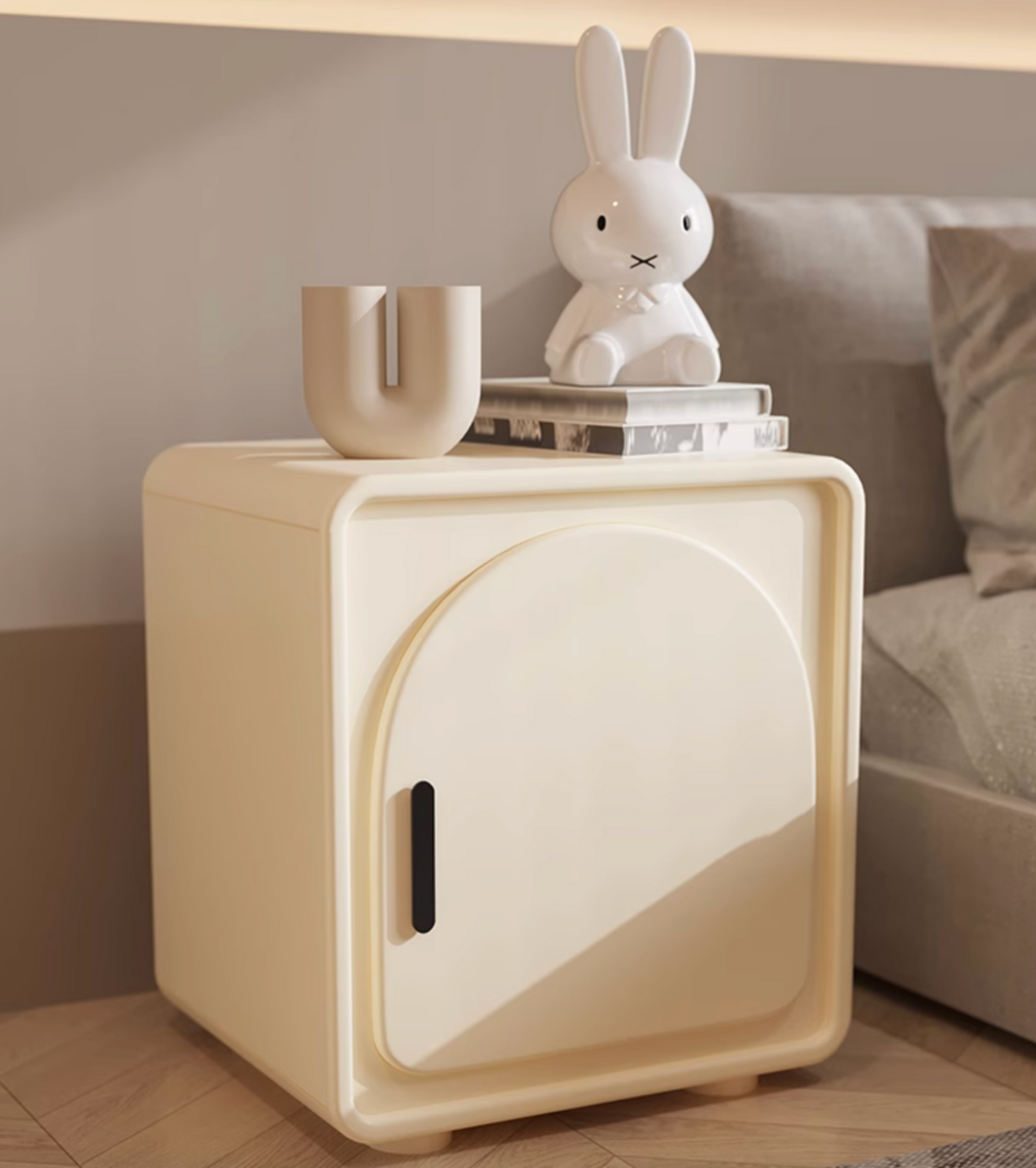 Sunset Serenade Bedside Table, White| DC Concept