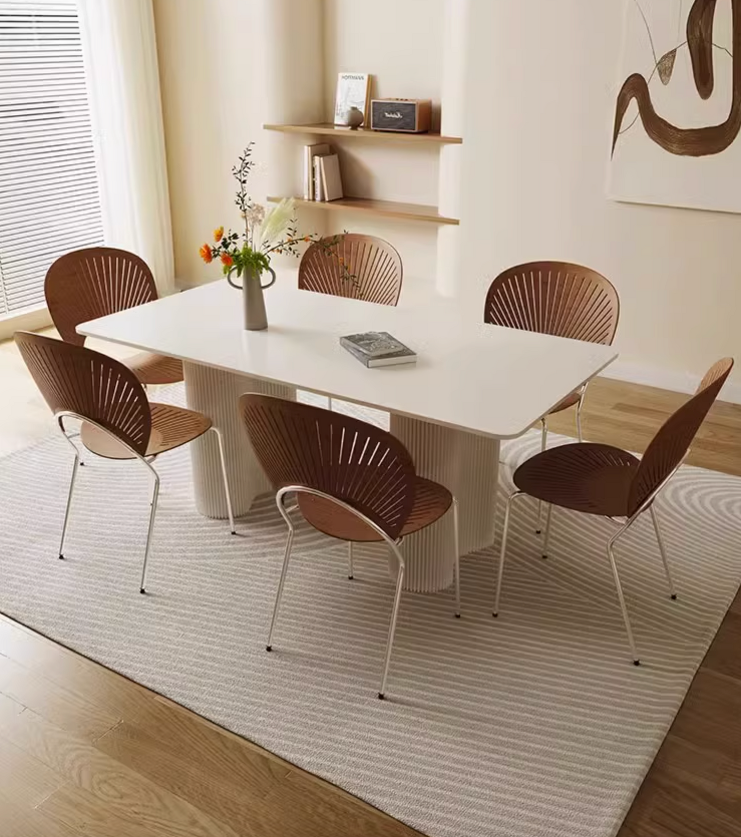 Aiden White Dining Table, Sintered Stone| DC Concept