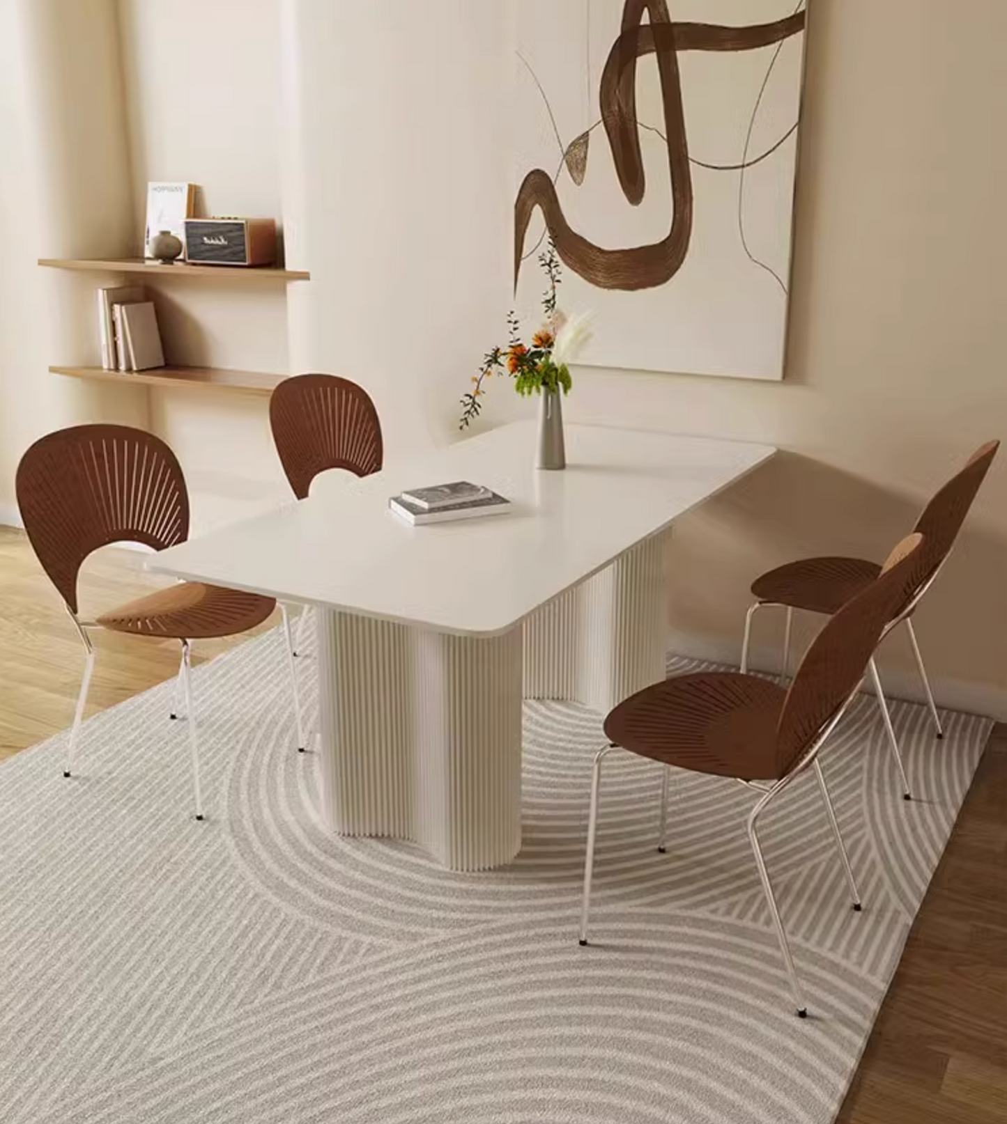 Aiden White Dining Table, Sintered Stone| DC Concept