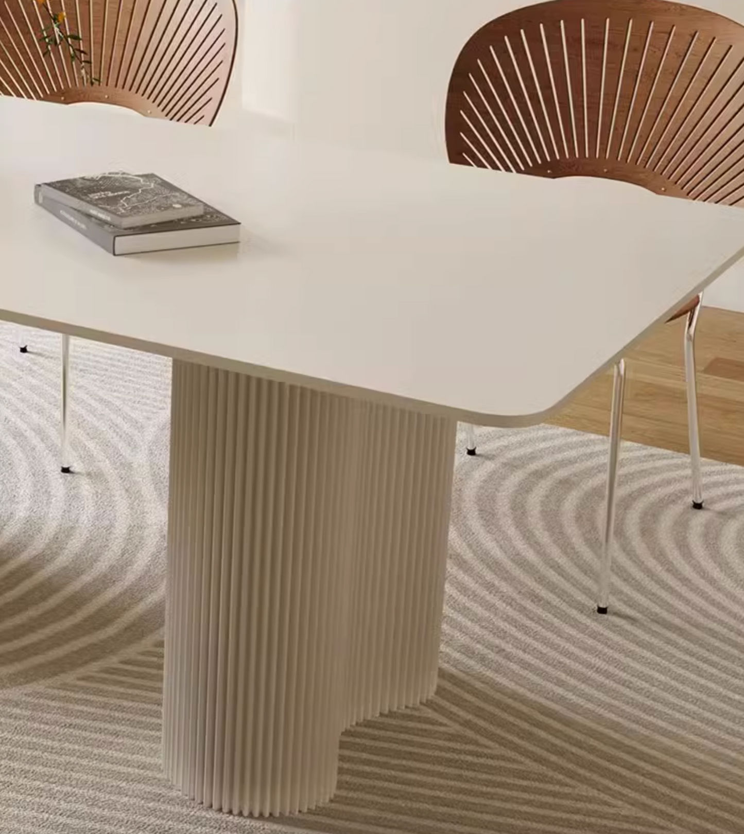 Aiden White Dining Table, Sintered Stone| DC Concept