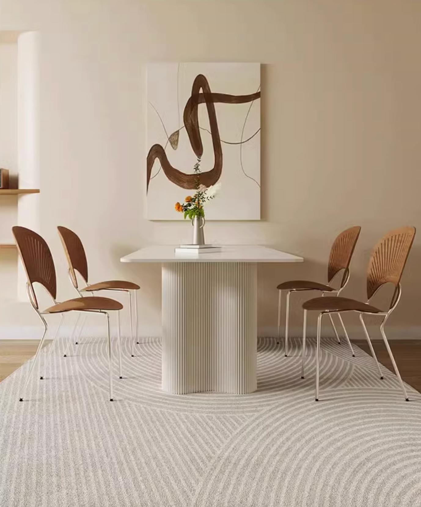 Aiden White Dining Table, Sintered Stone| DC Concept