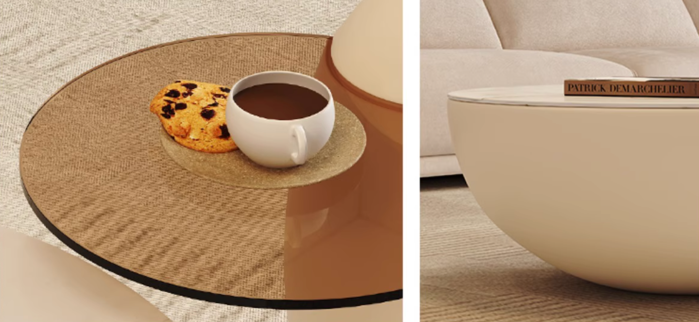 Oliver Marble Coffee Table, White| DC Concept