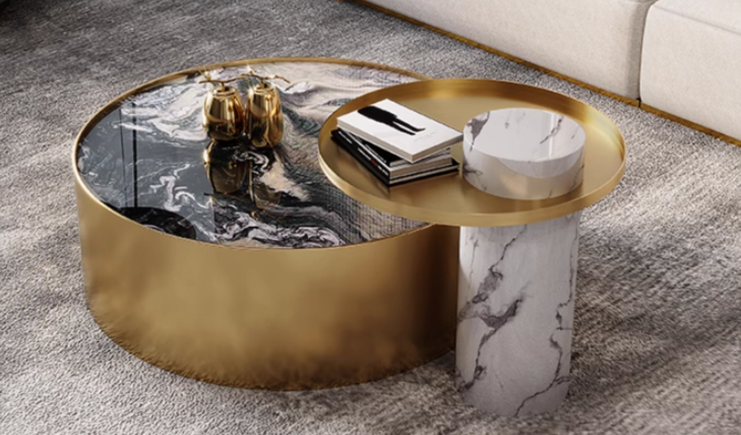 Mason Marble Coffee Table Set| DC Concept